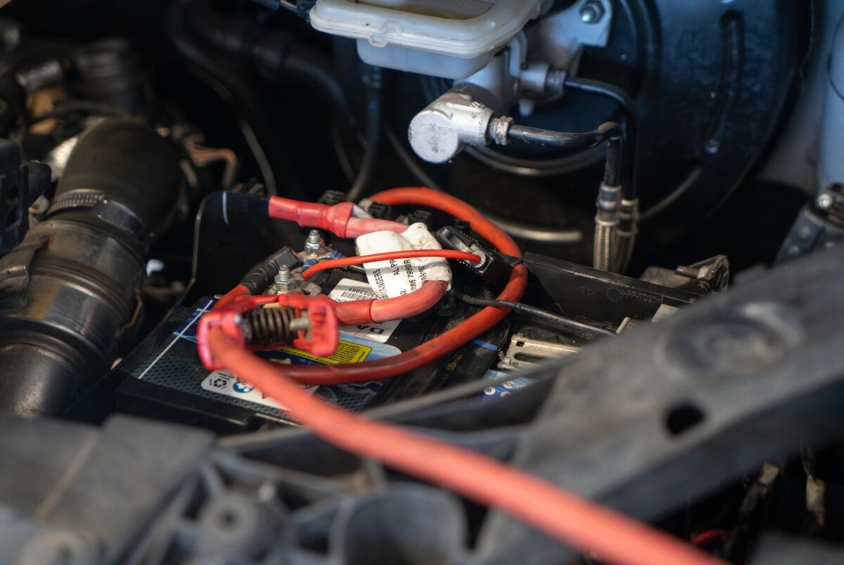 car battery hooked up
