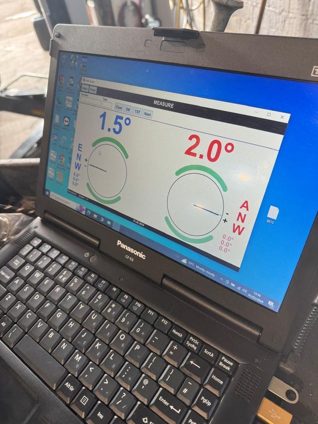 laptop with scores on