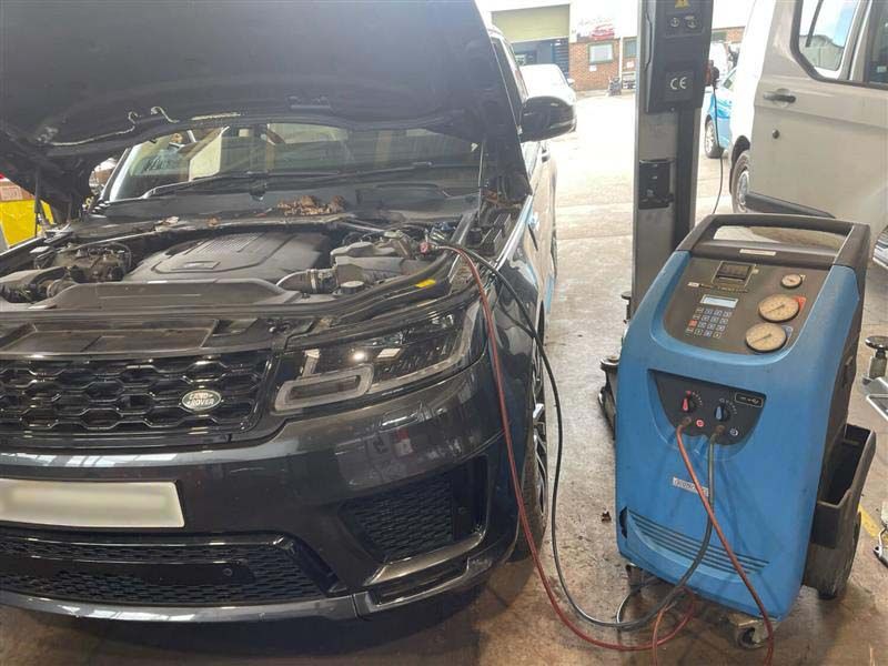 range rover hooked up to air conditioning test
